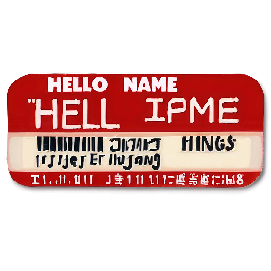 Hello My Name Is Sticker Png Rrp