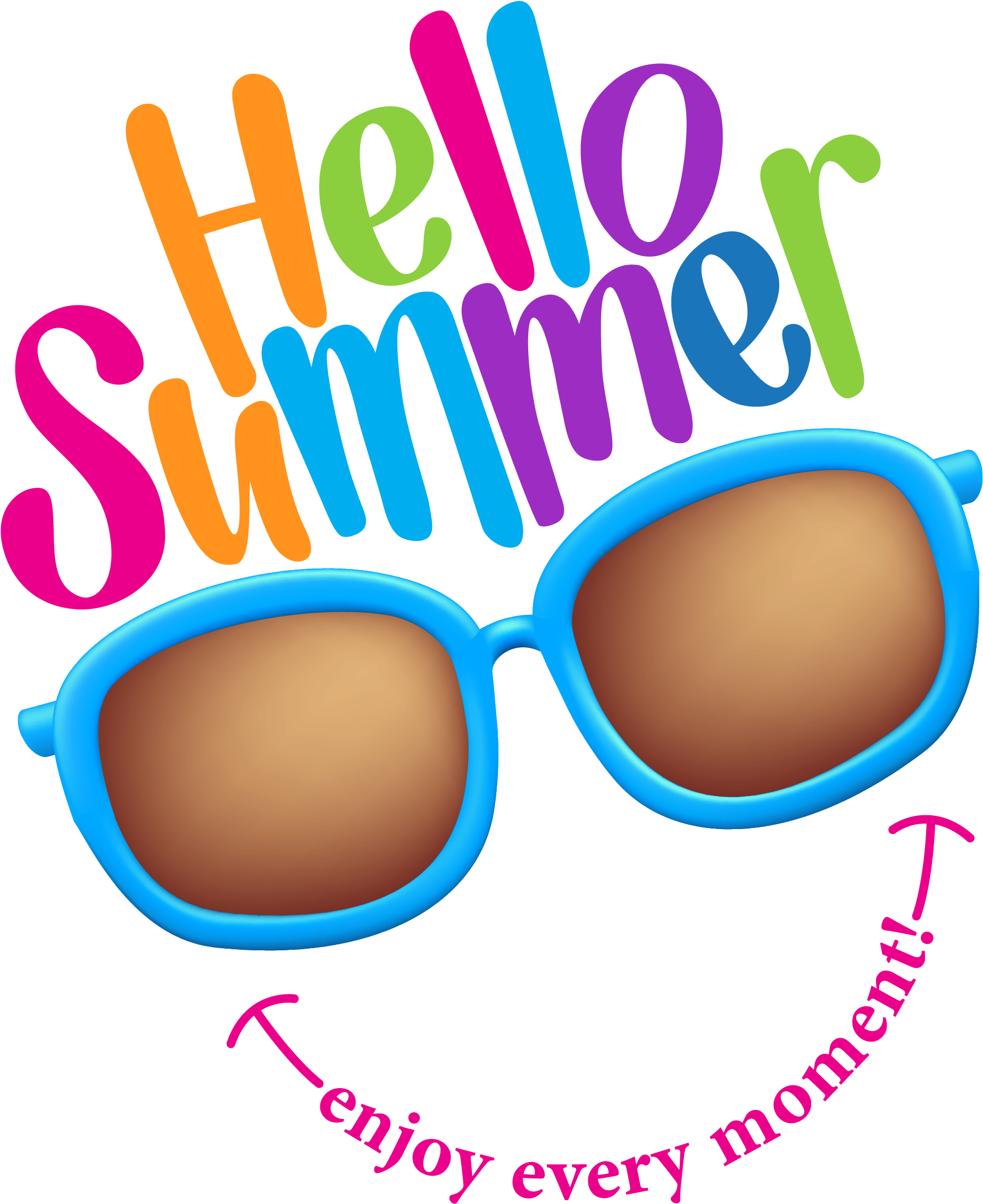 Hello Summer Sunglasses Clipart