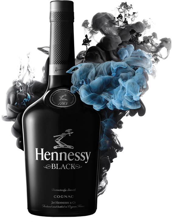 Hennessy Black Cognac Bottlewith Smoke