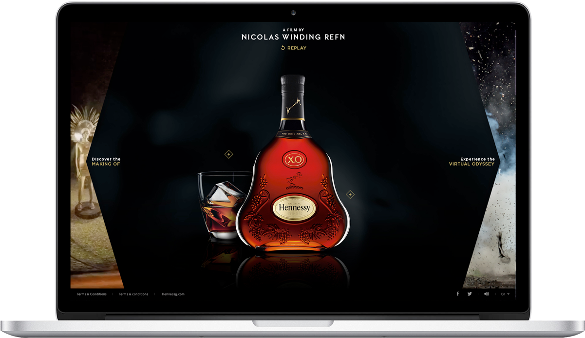 Hennessy X O Bottle Promotion Laptop Screen