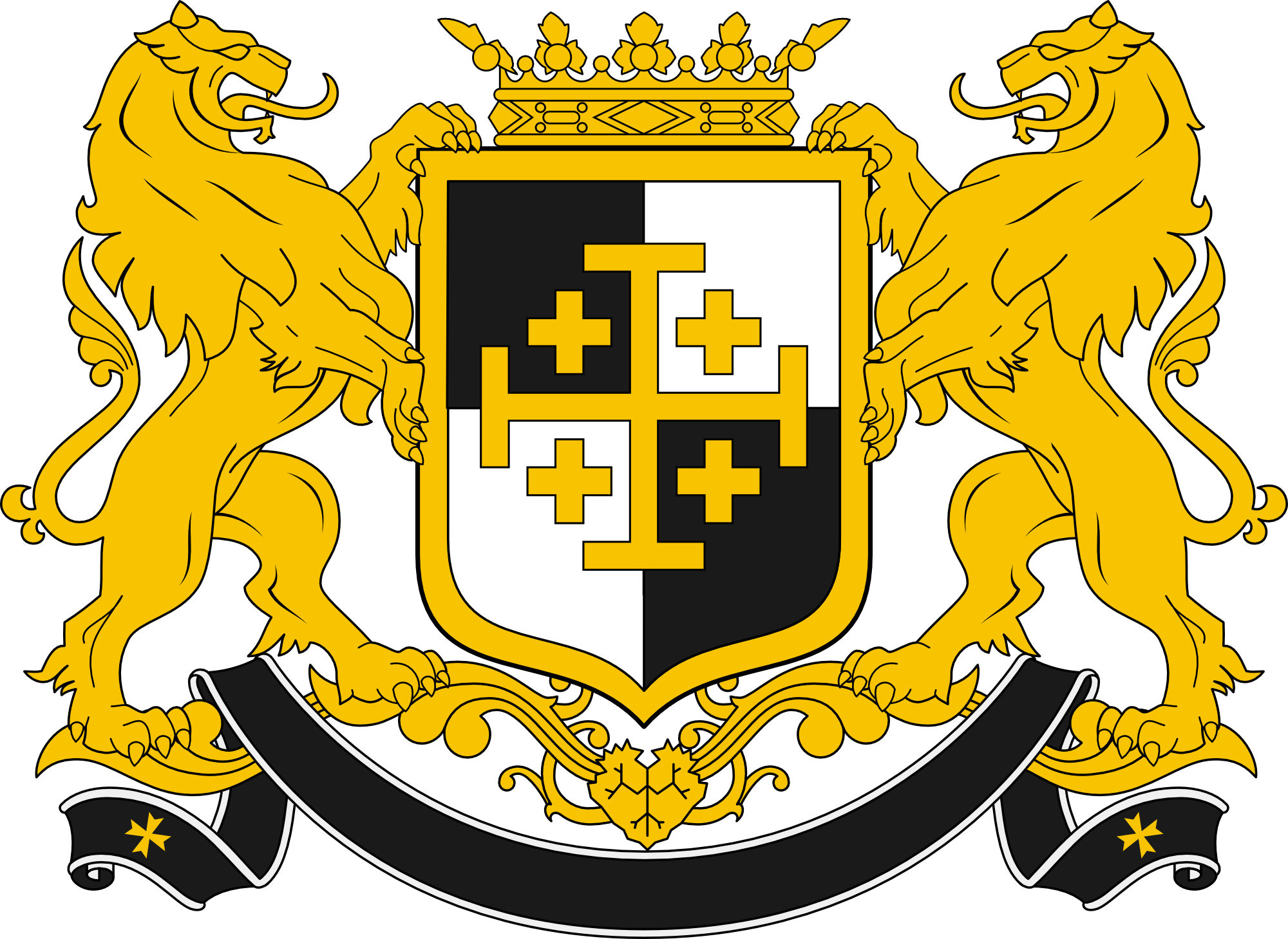 Heraldic_ Coat_of_ Arms_with_ Lions