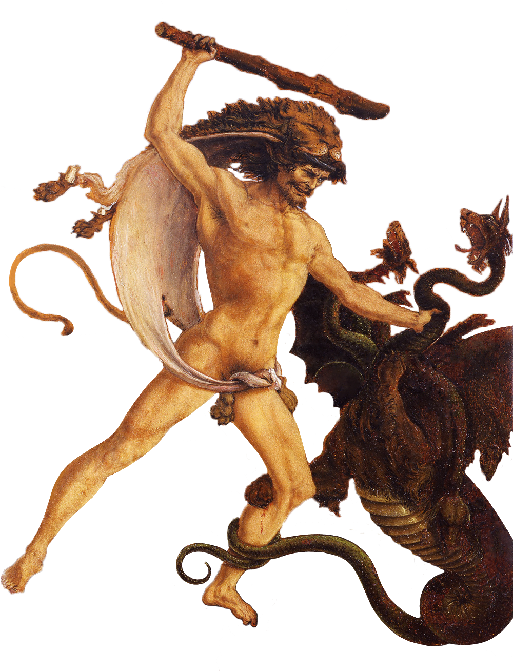 Hercules Battling Hydra Mythology Artwork