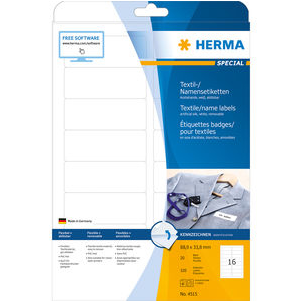 Herma Textile Name Labels Packaging