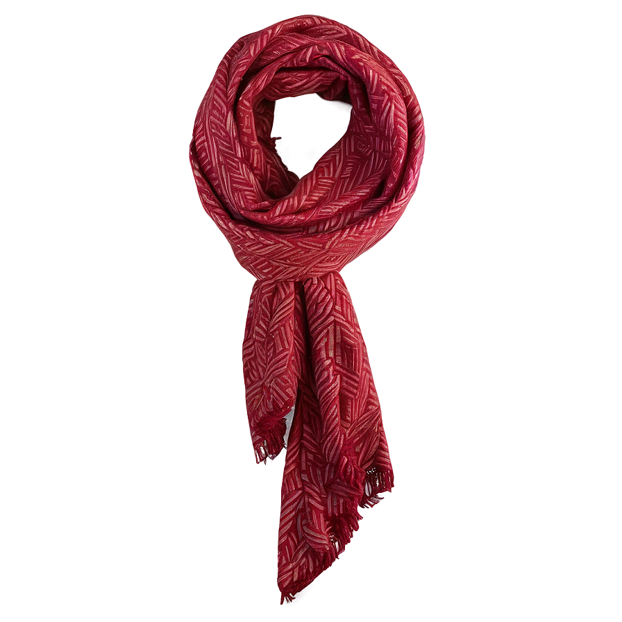 Herringbone Red Scarf Png 17