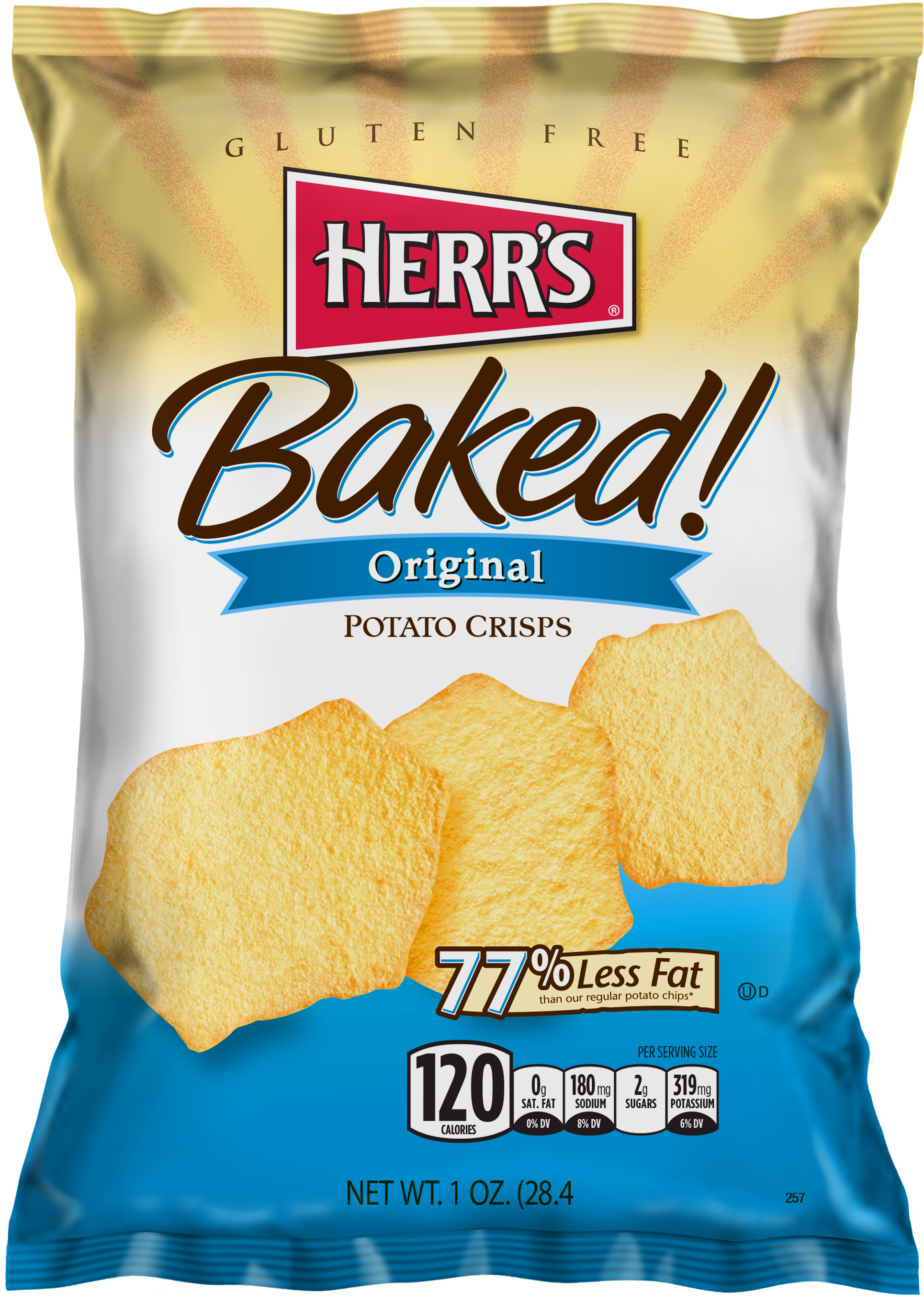 Herrs Baked Original Potato Crisps Gluten Free