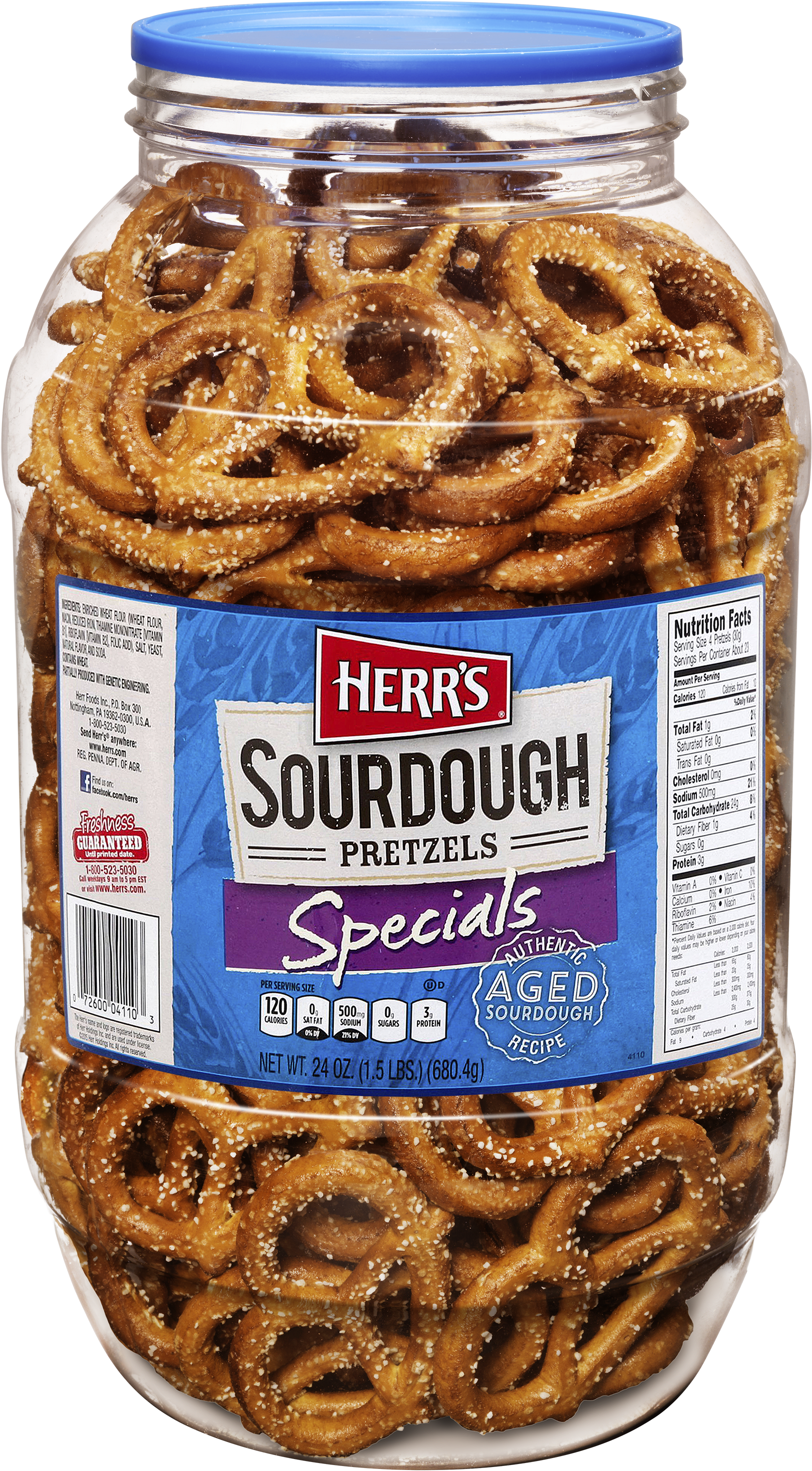 Herrs Sourdough Pretzels Jar