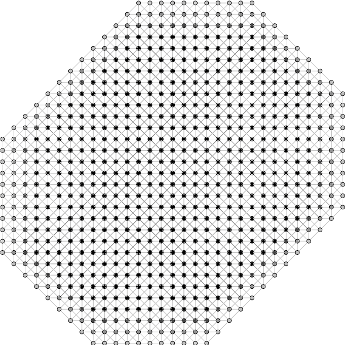 Hexagonal Dot Grid Pattern