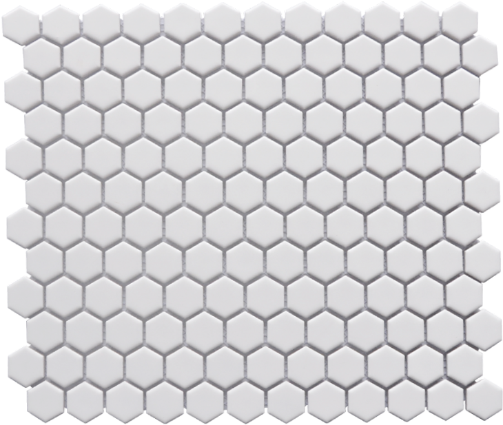 Hexagonal White Tile Pattern