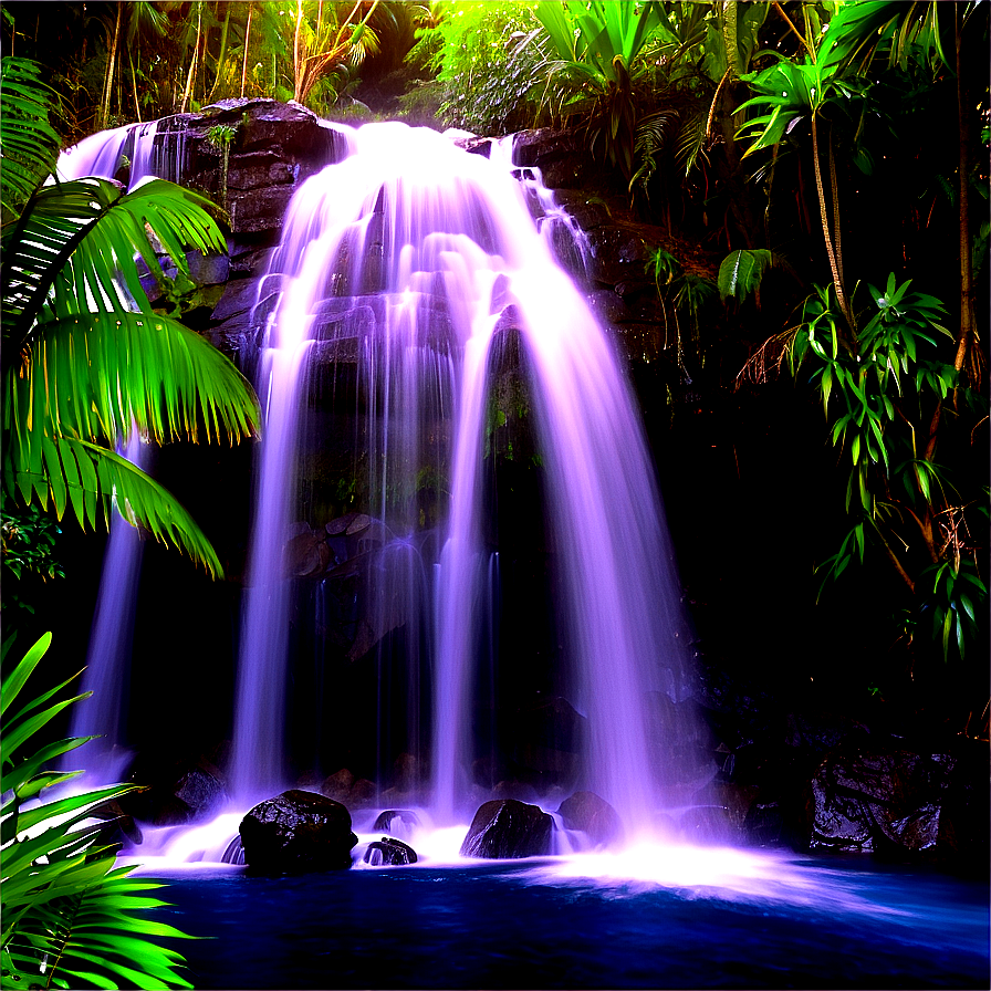 Hidden Palmera Waterfall Png Foo