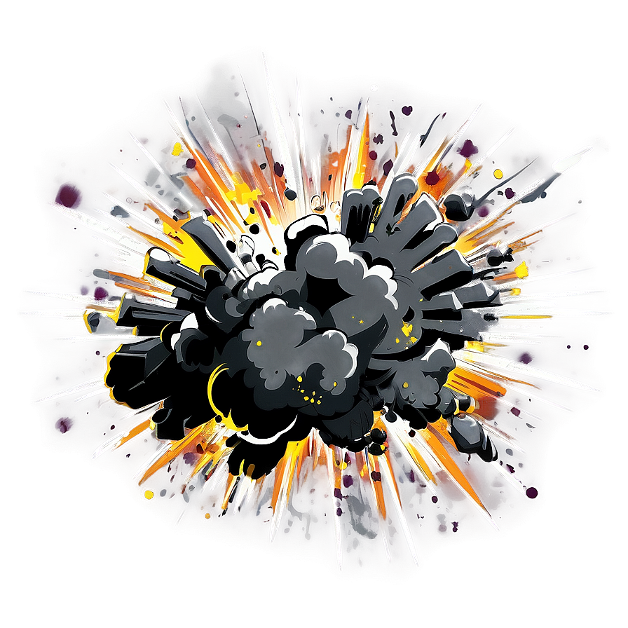 High-impact Cartoon Explosion Png 76