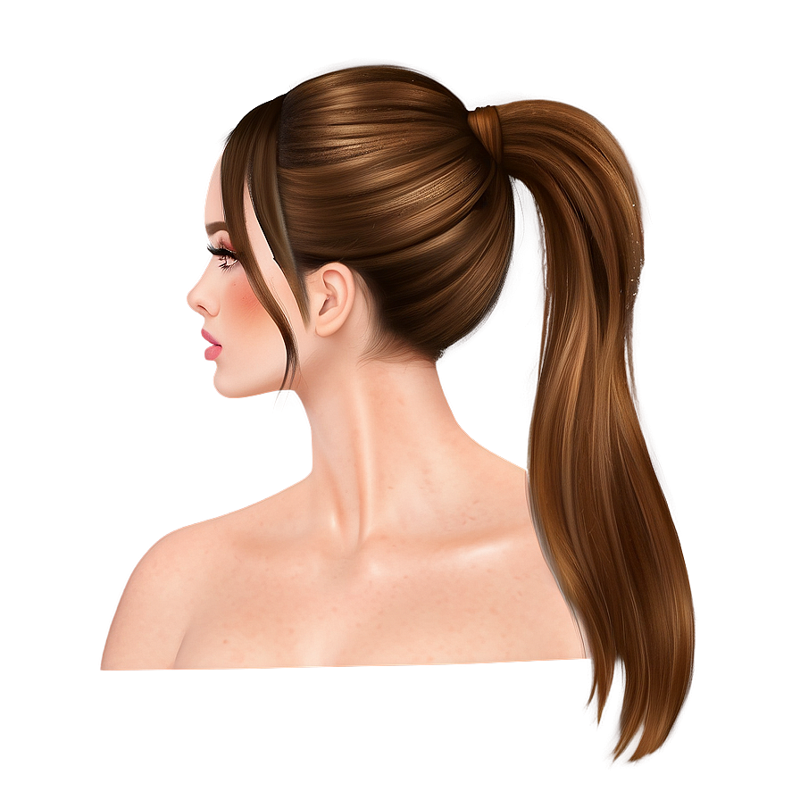 High Ponytail Fashion Png 84