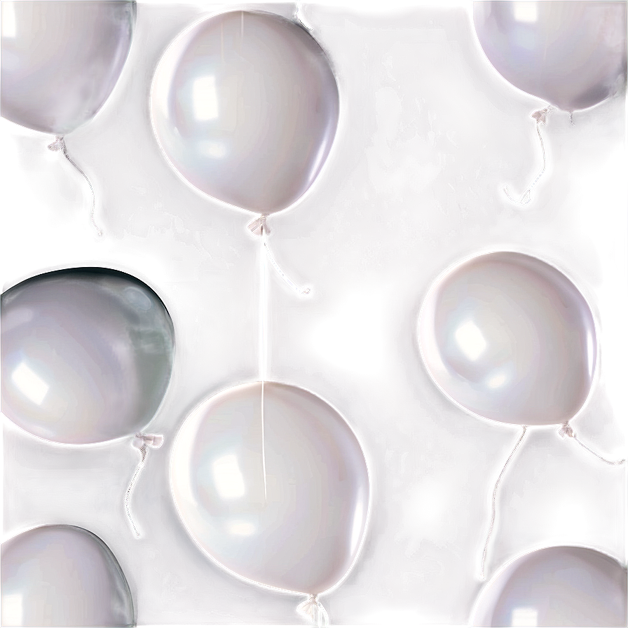 High-quality White Balloon Png 22