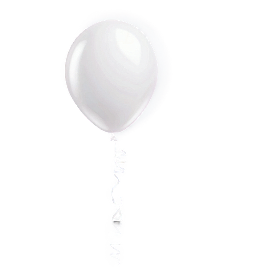 High-quality White Balloon Png 49