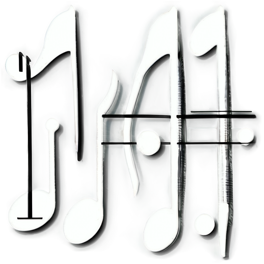 High-resolution White Music Notes Png Pvh79