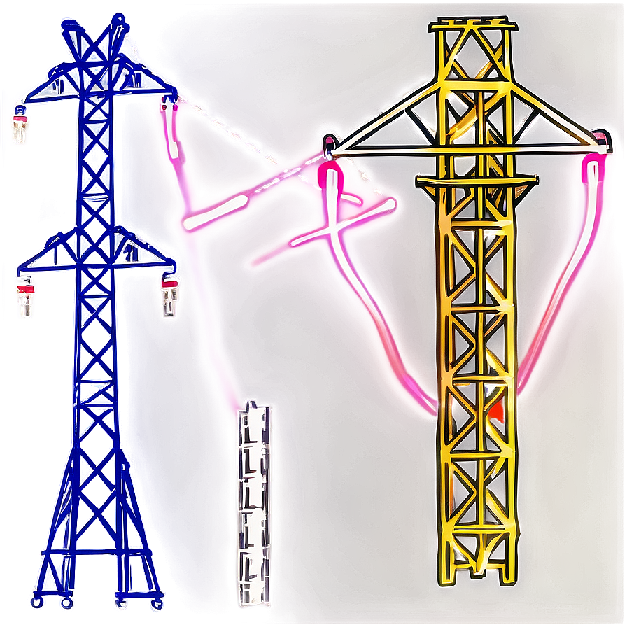 High Voltage Utility Pole Png 06262024