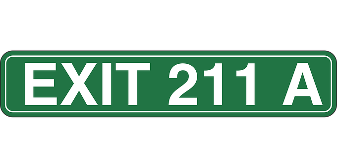 Highway Exit Sign211 A