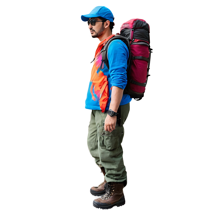 Hiker With Hat Png Qsn