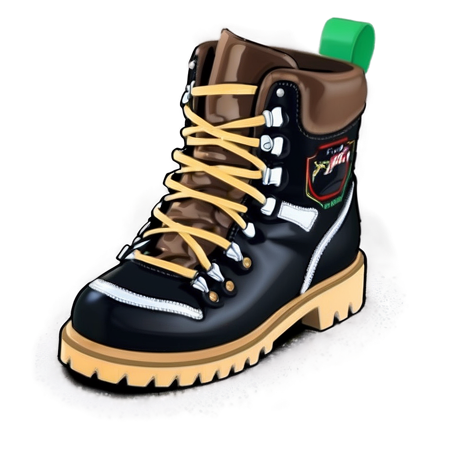 Hiking Boot With Reflective Details Png 06282024