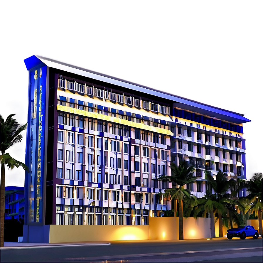 Hilton Hotel Night View Png Pqm21