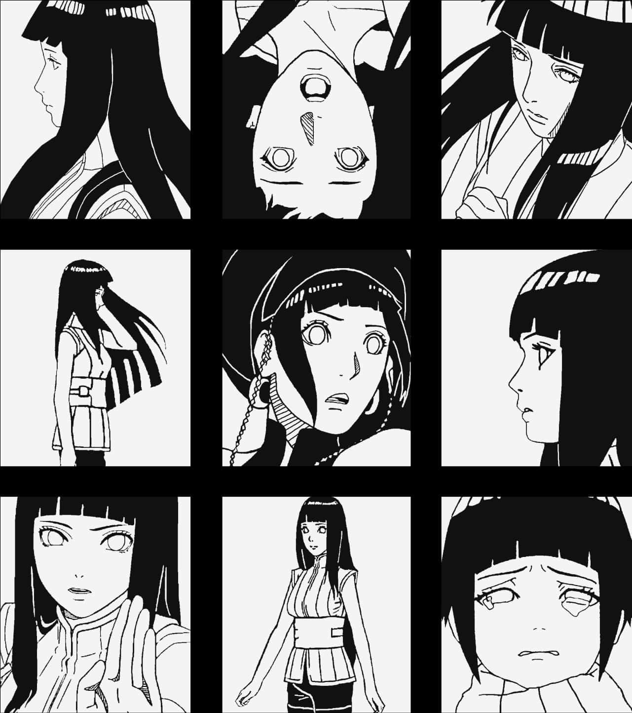 Hinata Hyuga Expressions Collage