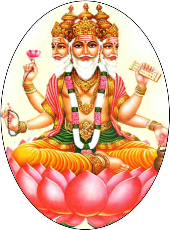 Hindu God Brahma Four Faces