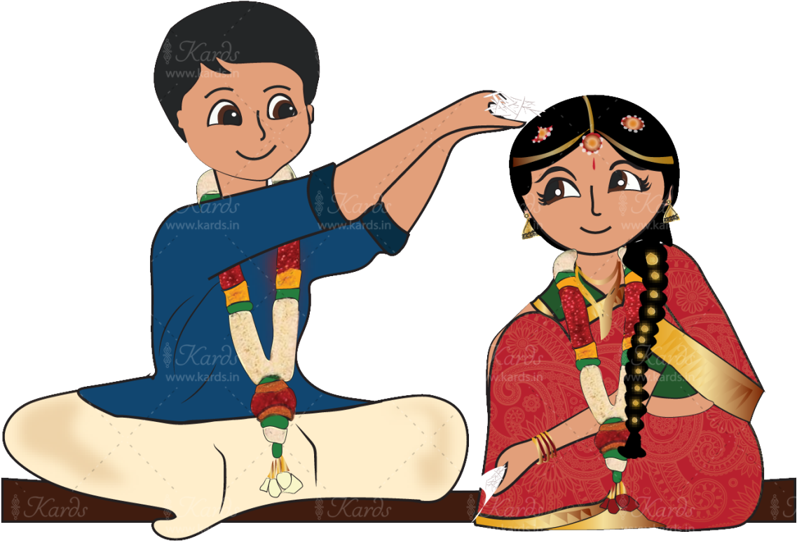 Hindu Wedding Ceremony Cartoon