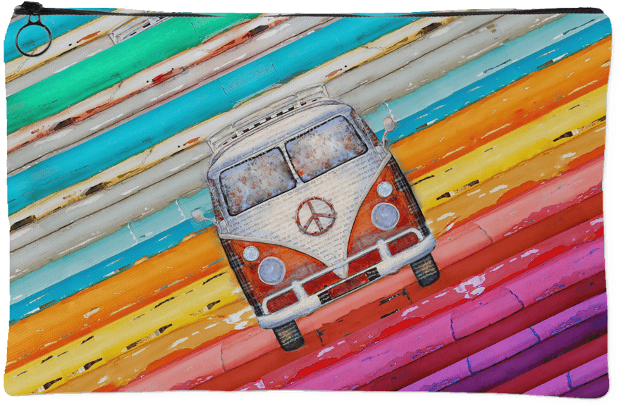 Hippie Van Peace Symbol Artwork