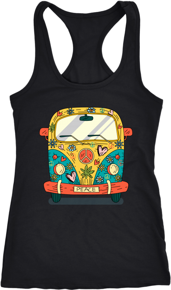 Hippie Van Tank Top Design