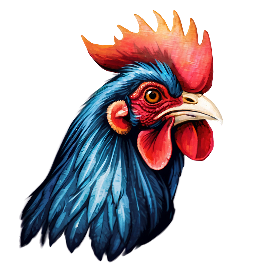 Hipster Rooster Drawing Png 36