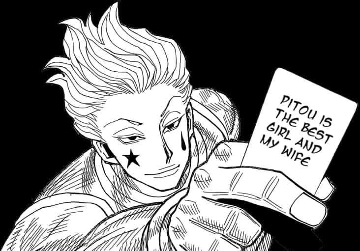 Hisoka Holding Card Fan Art