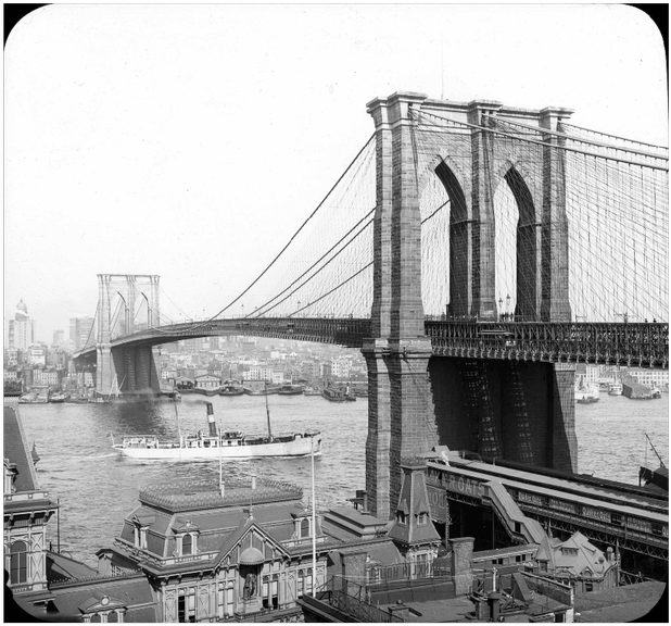 Historic Brooklyn Bridge Blackand White