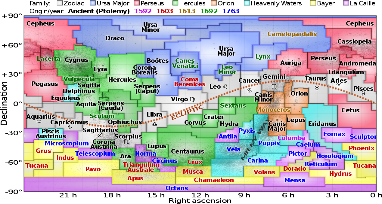 Historical Constellations Map