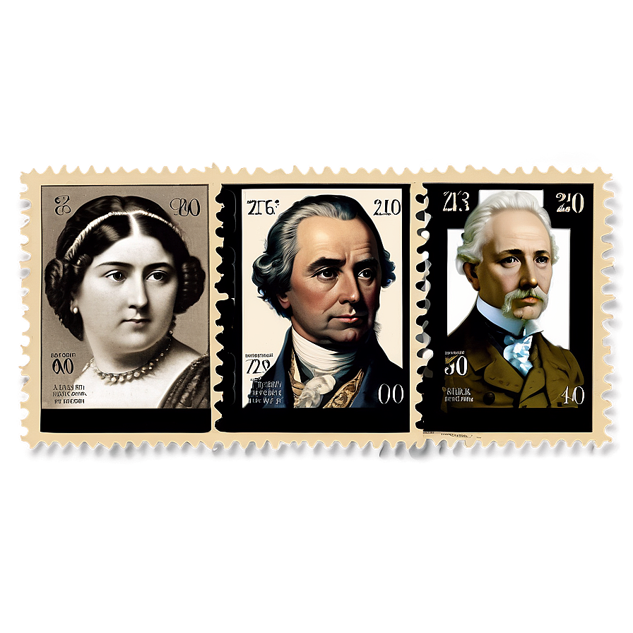 Historical Figures Postage Stamp Png 24