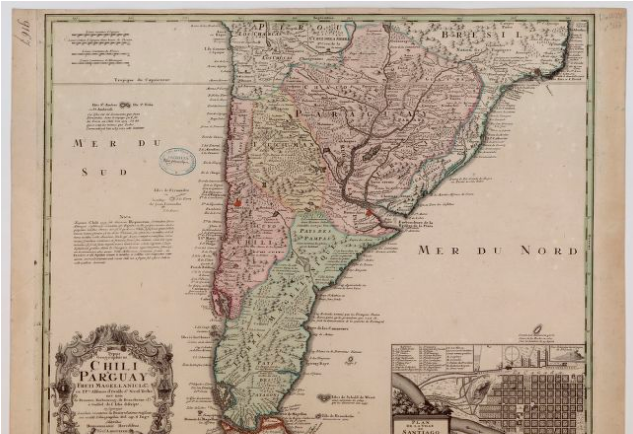 Historical Mapof Chileand Paraguay