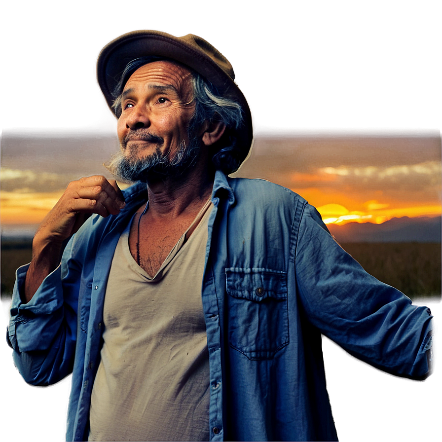 Hobo Enjoying Sunset Png 06242024