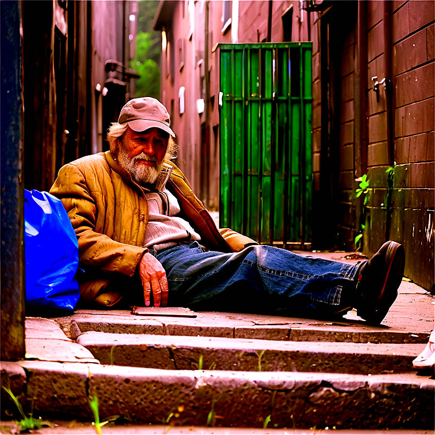 Hobo In Alleyway Png Mvx