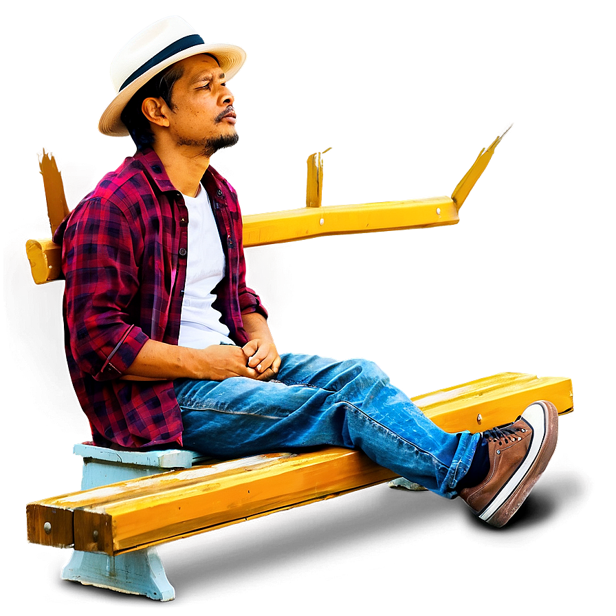 Hobo Sitting On Bench Png 68