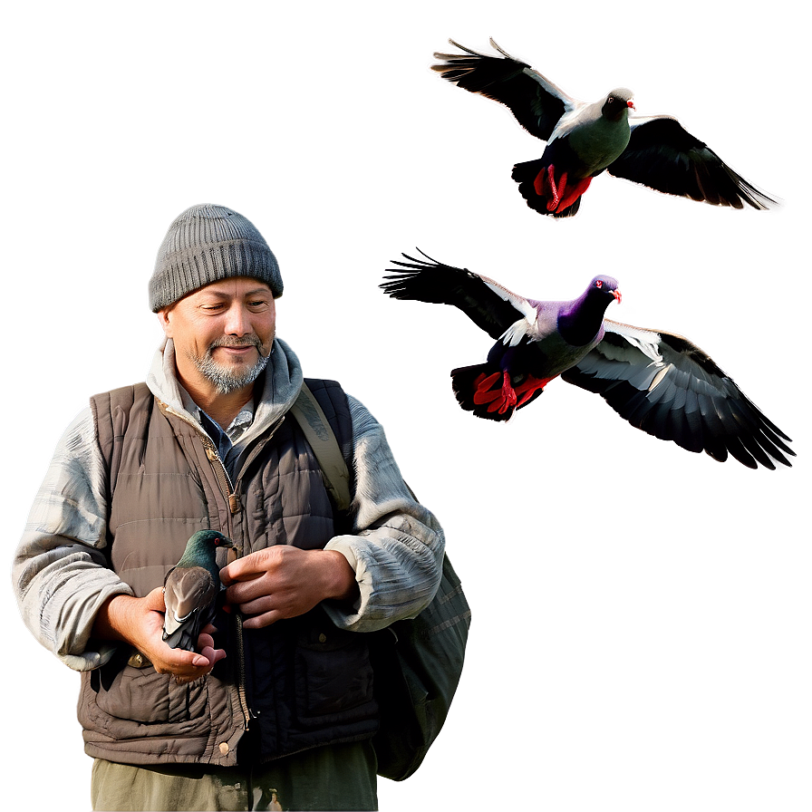 Hobo With Pigeons Png Qsg27