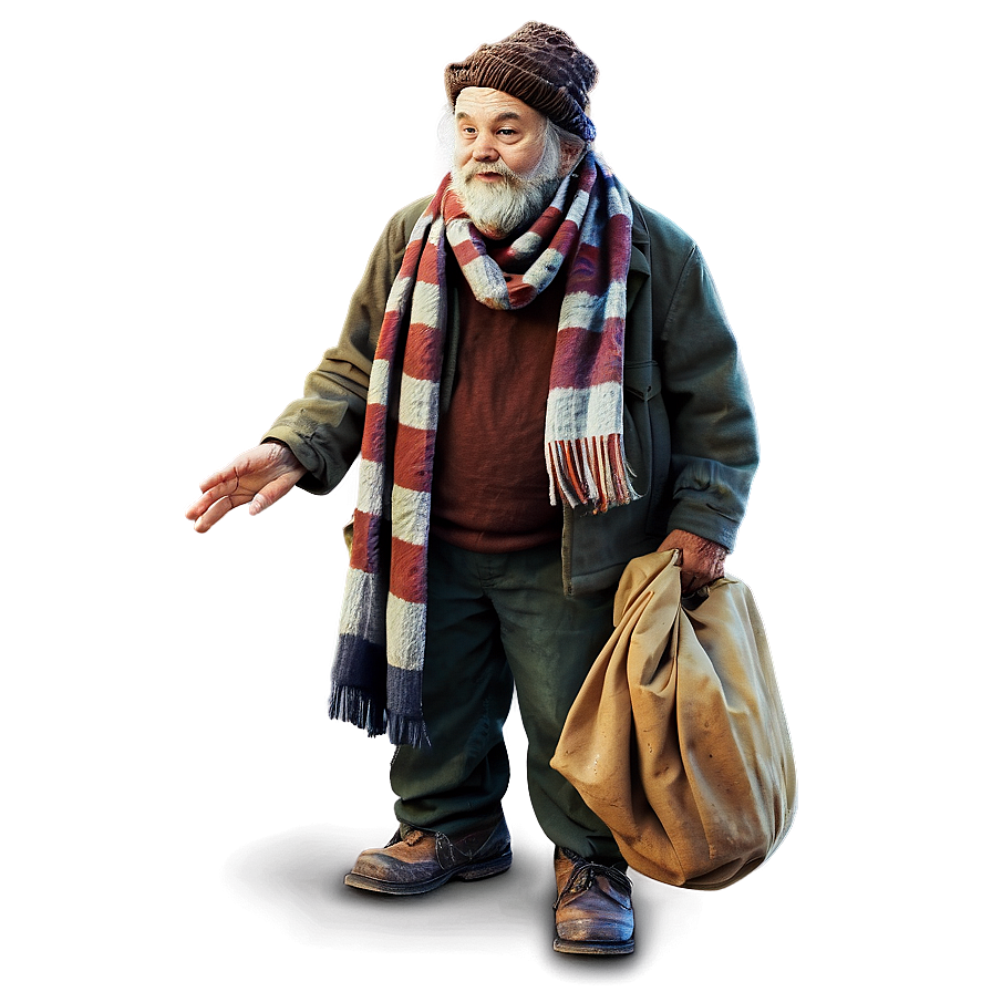 Hobo With Scarf Png 06242024