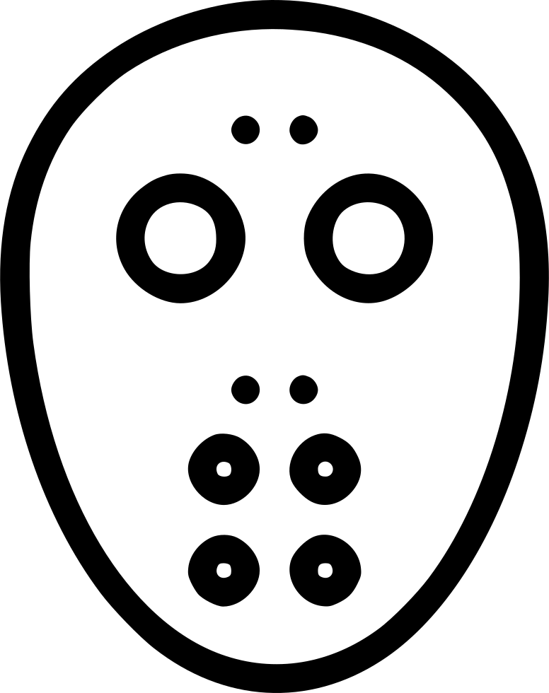 Hockey Goalie Mask Outline