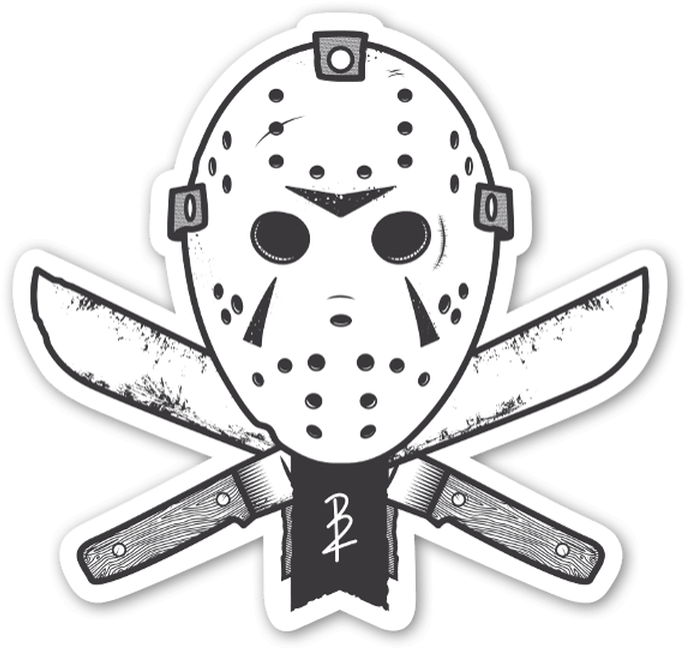 Hockey Maskand Knives Graphic