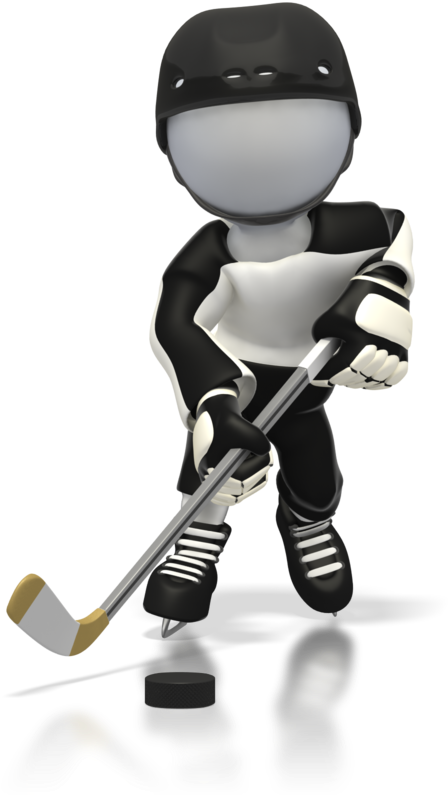 Hockey Player Cartoon Character