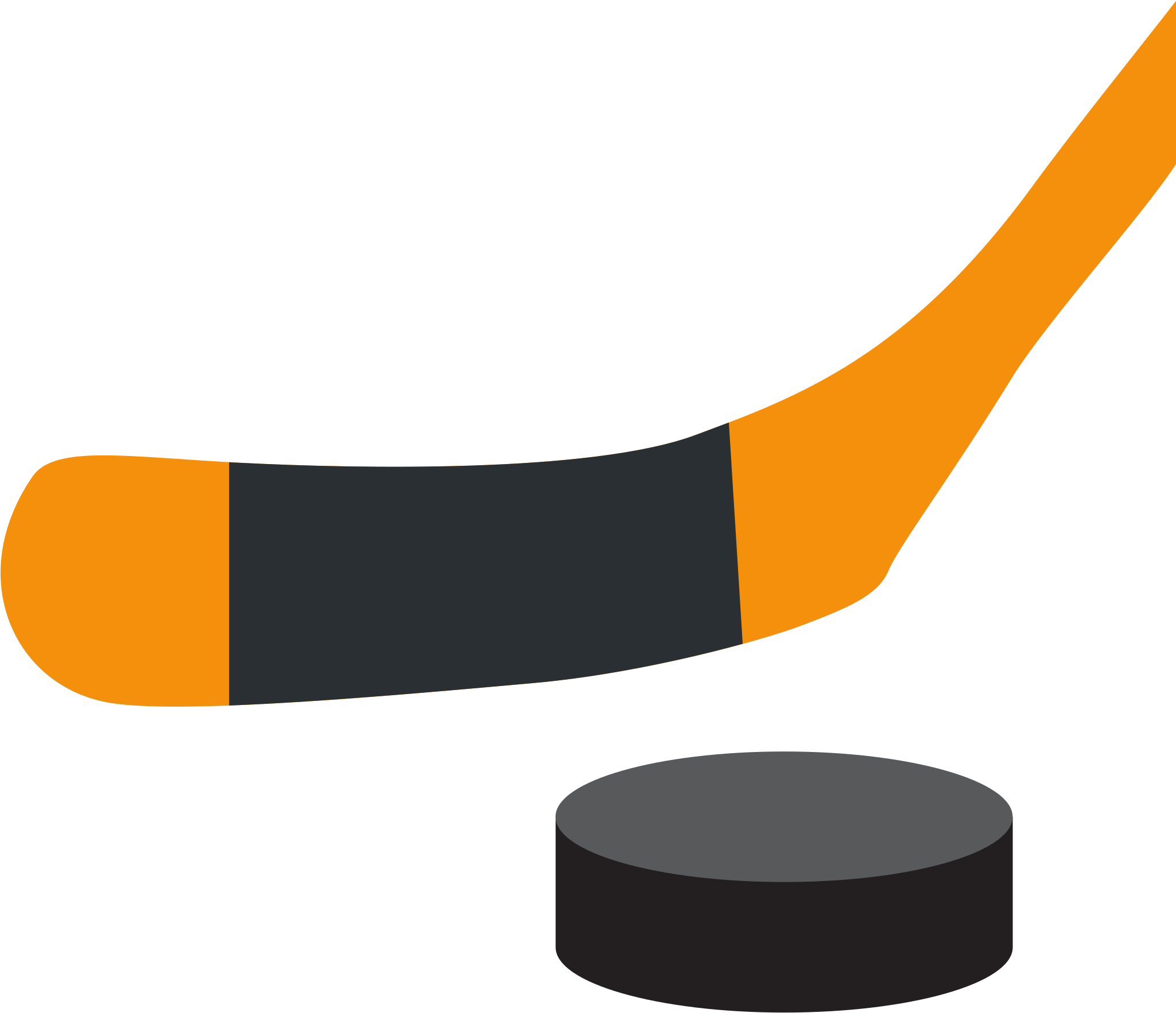 Hockey Stickand Puck Vector