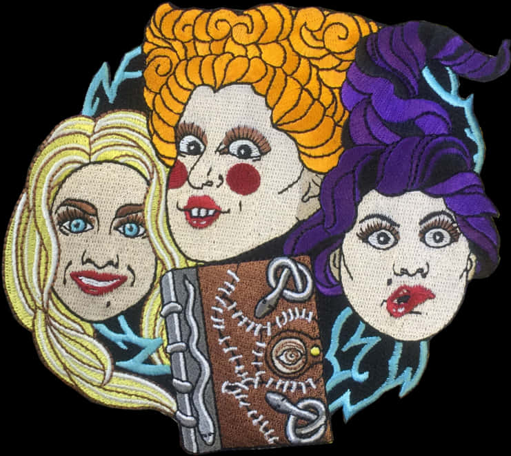 Hocus Pocus Sanderson Sisters Embroidery