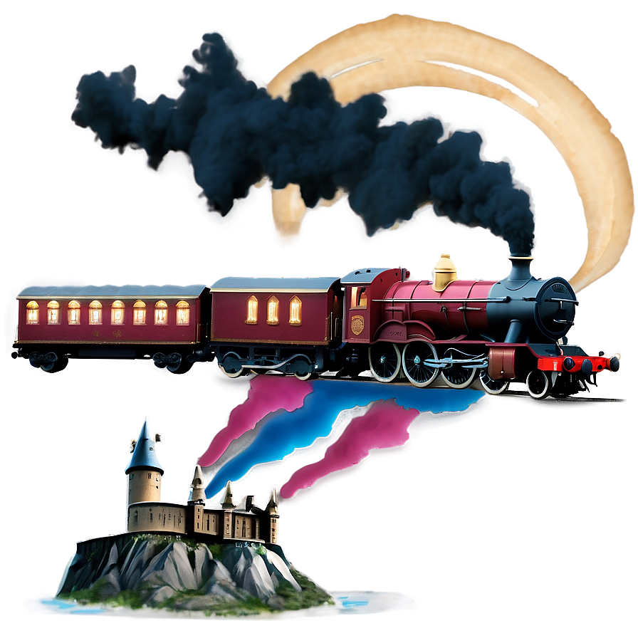 Hogwarts Express Journey Night Png Kjm10