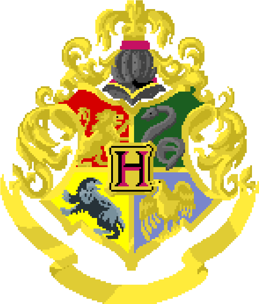 Hogwarts School Crest Pixel Art