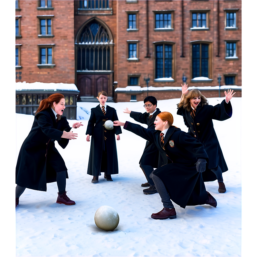 Hogwarts Snowball Fight Png Cgl