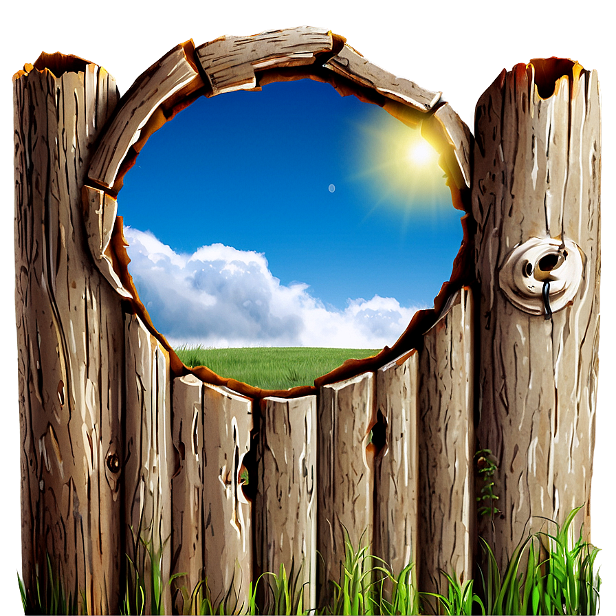 Hole In Fence Png Vnl50