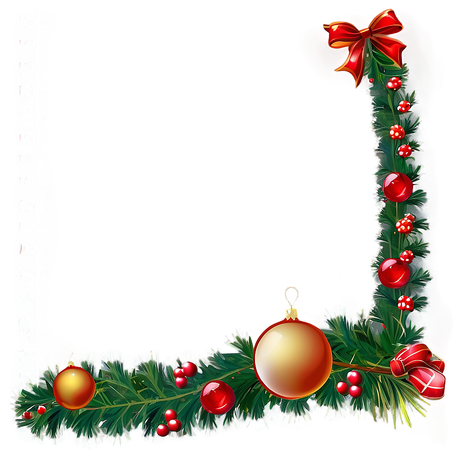 Holiday Garland Border Png Mqt73