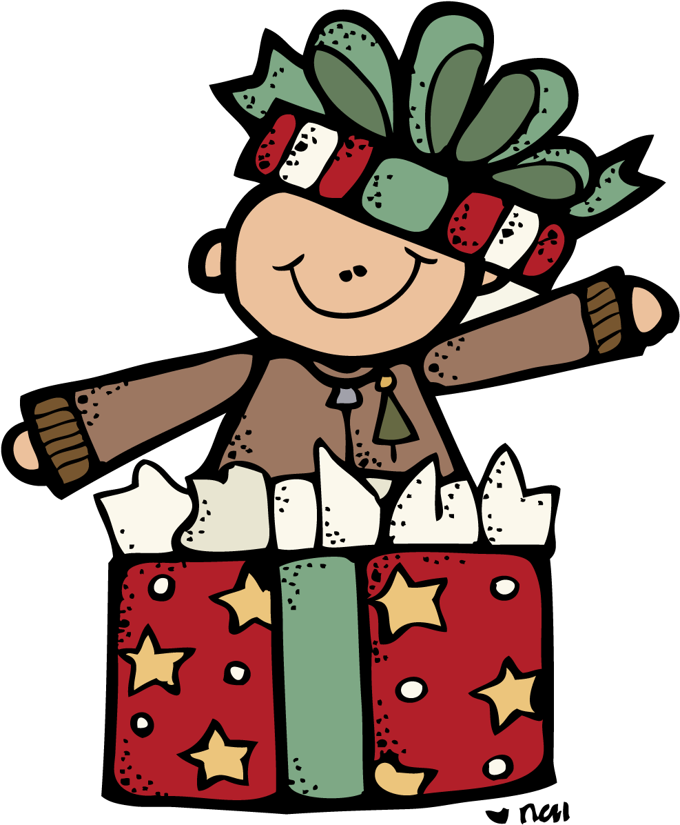Holiday Gift Box Cartoon Character